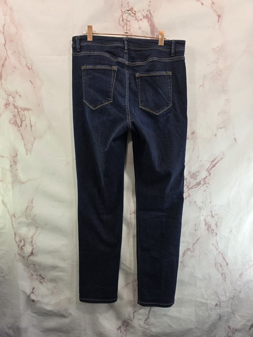 J Jill Jeans Womens 10 X 30 High Rise Straight Leg Denim Dark Wash Stretch